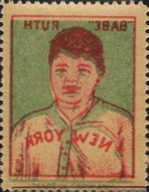 1923 German Baseball Transfers Babe Ruth # Baseball Card