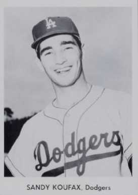1959 L.A. Dodgers Team Issue Sandy Koufax #7 Baseball Card