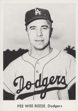 1959 L.A. Dodgers Team Issue Pee Wee Reese #14 Baseball Card