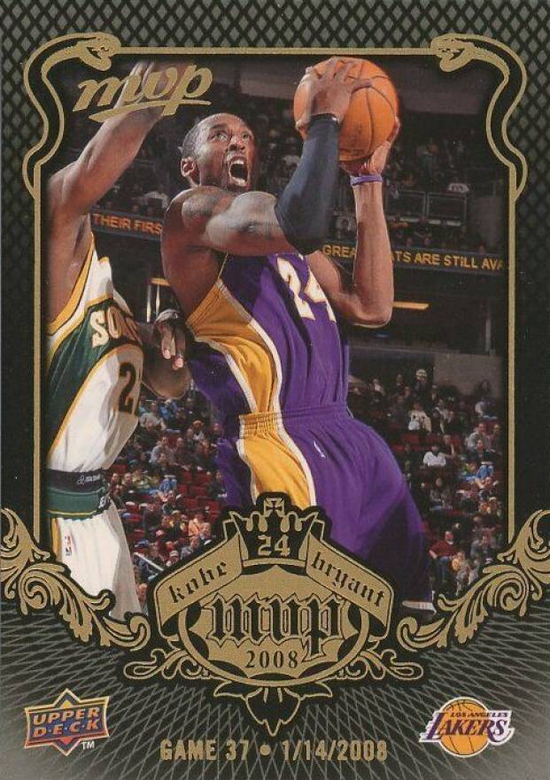 2008 Upper Deck MVP Kobe MVP Kobe Bryant #37 Basketball Card