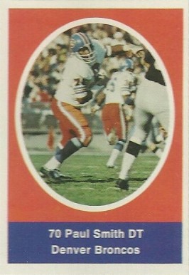 1972 Sunoco Stamps  Paul Smith # Football Card