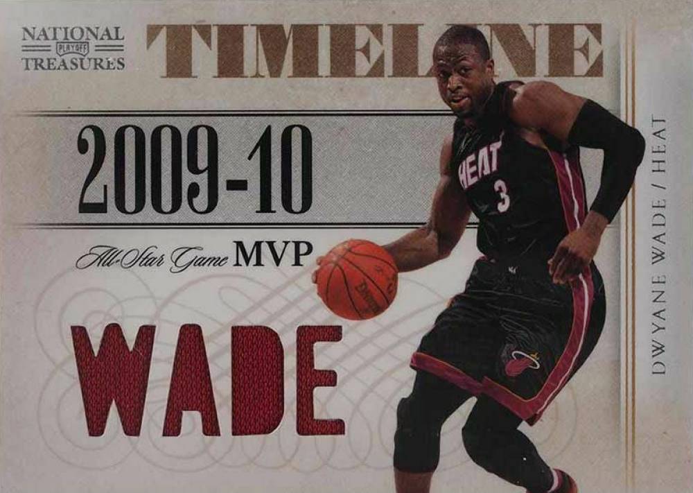 2009  Playoff National Treasures Timeline Materials Custom Names Dwyane Wade #14 Basketball Card