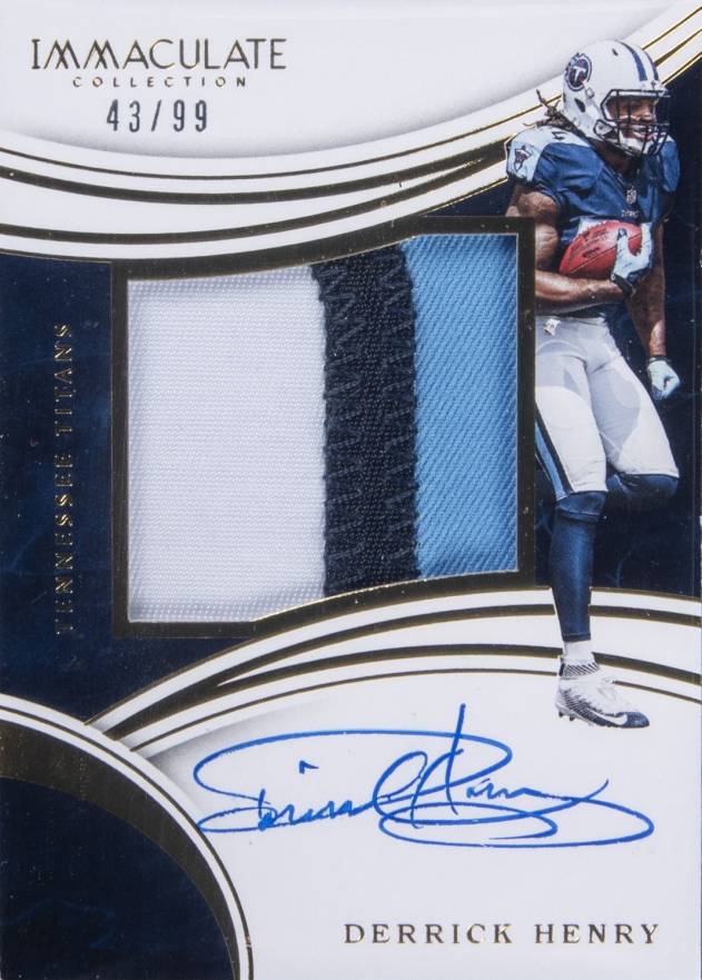 2016 Panini Immaculate Rookie Premium Patch Autographs Derrick Henry #DH Football Card