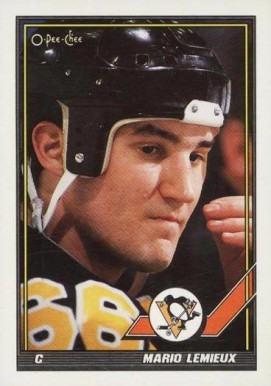 1991 O-Pee-Chee Mario Lemieux #153 Hockey Card