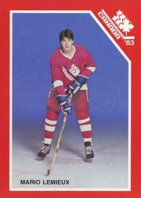 1983 Canadian National Juniors Mario Lemieux #10 Hockey Card