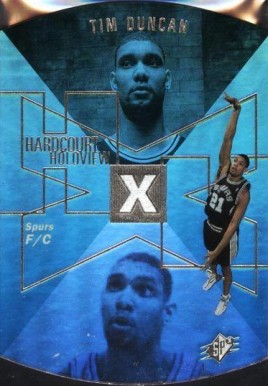 1997 SPx Hardcourt Holoviews Tim Duncan #HH18 Basketball Card
