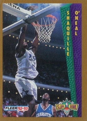 1992 Fleer Tony's Pizza Shaquille O'Neal #SO Basketball Card
