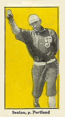 1911 Bishop & Co. P.C.L. Seaton, p. Portland # Baseball Card