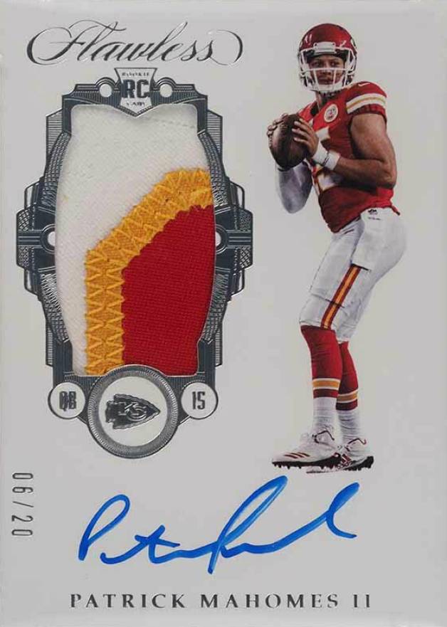 2017 Panini Flawless Rookie Patch Autographs Patrick Mahomes II #RP-PM Football Card