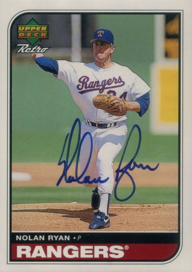1998 Upper Deck Retro Sign of the Times Nolan Ryan #NR Baseball Card