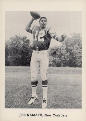 1965 Jets Team Issue Joe Namath # Football Card