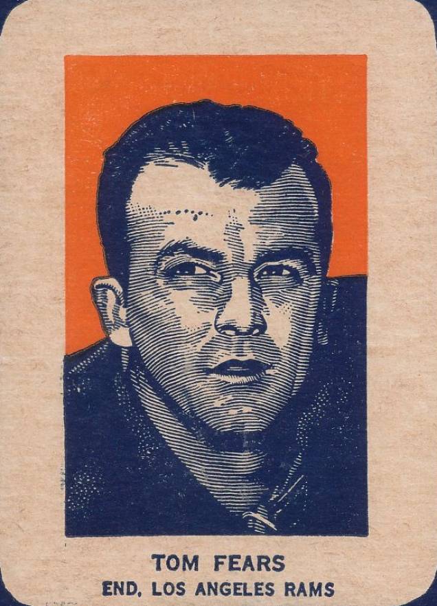 1952 Wheaties Tom Fears # Football Card