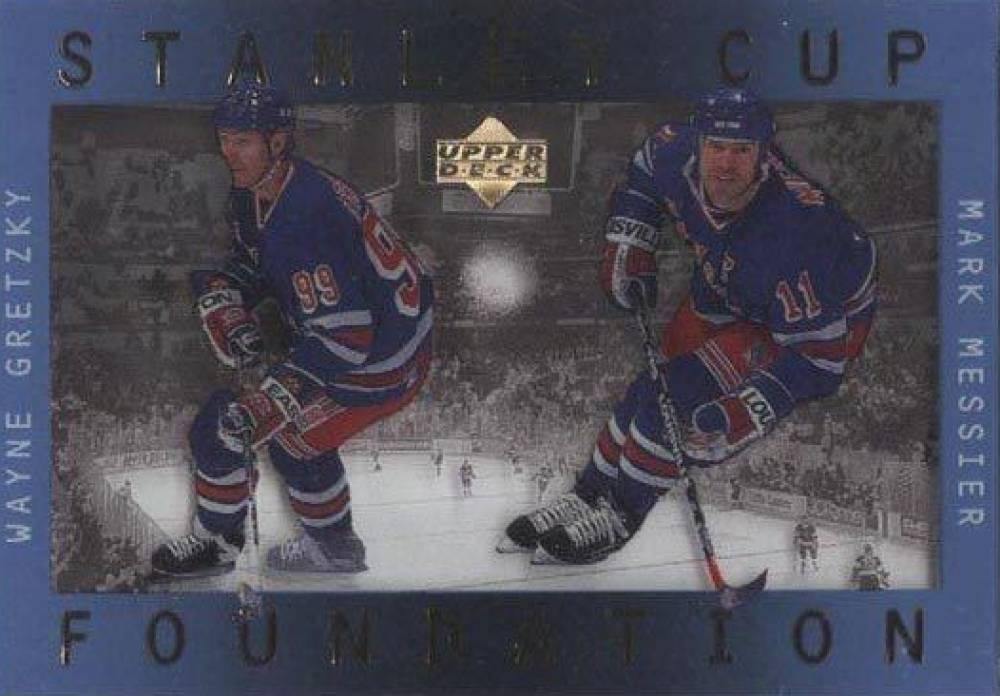 1996 Upper Deck Ice Stanley Cup Foundation Gretzky/Messier #S1 Hockey Card