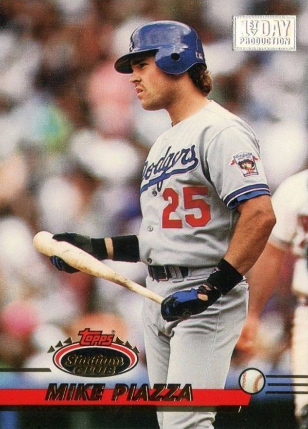 1993 Stadium Club 1st Day Production Mike Piazza #585 Baseball Card