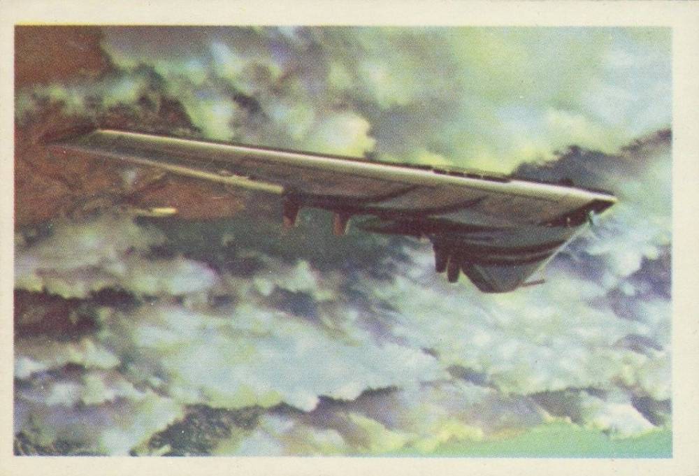 1958 Parkhurst Missiles & Satellites Northrop YRB-49 #50 Non-Sports Card