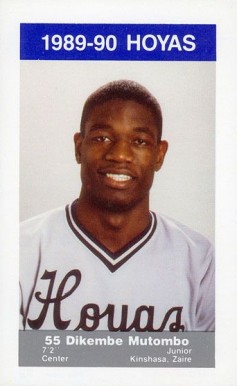 1989 Georgetown Hoyas Dikembe Mutombo #15 Basketball Card