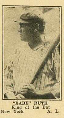 1925 Strip Card "Babe" Ruth # Baseball Card