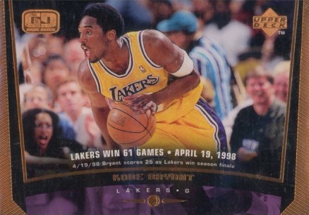 1998 Upper Deck Kobe Bryant #75 Basketball Card
