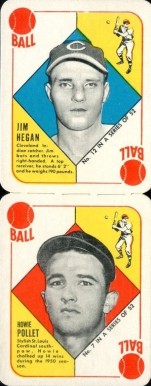 1951 Topps Red Backs Hegan/Pollet #12/7 Baseball Card