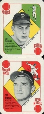 1951 Topps Red Backs Chambers/Gordon #25/2 Baseball Card