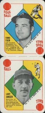 1951 Topps Red Backs Fain/Jansen #3/21 Baseball Card