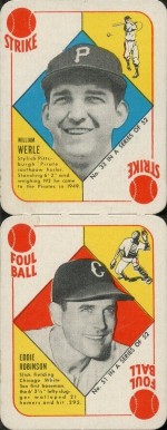 1951 Topps Red Backs Werle/Robinson #33/51 Baseball Card