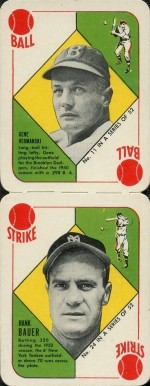 1951 Topps Red Backs Hermanski/Bauer #11/24 Baseball Card
