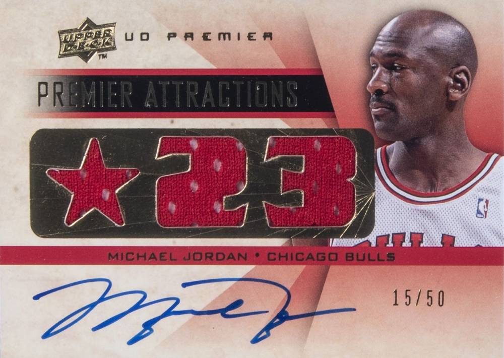 2008 Upper Deck Premier Attractions Autograph Jersey Michael Jordan #AT-JO Basketball Card