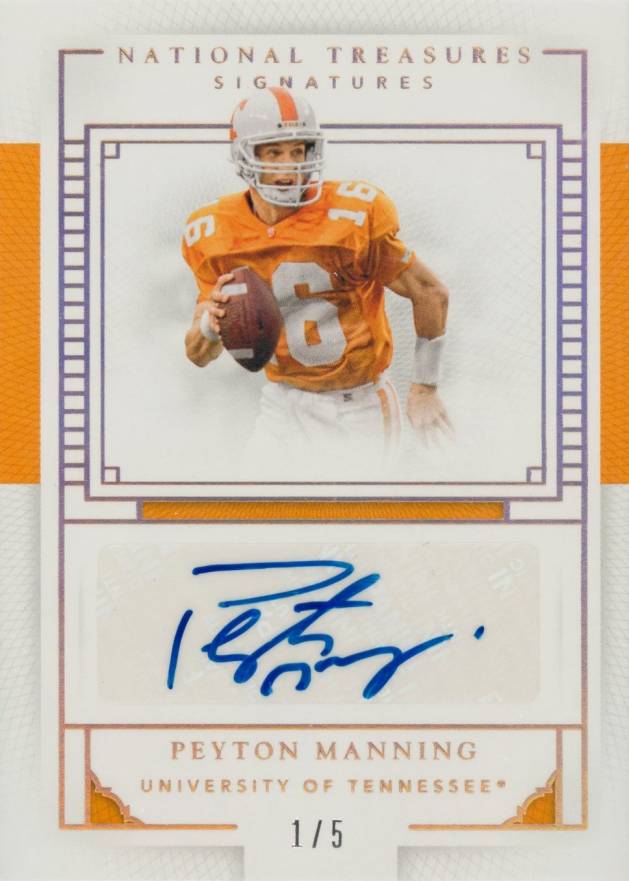 2016 Panini National Treasures Collegiate Signatures Peyton Manning #46 Football Card