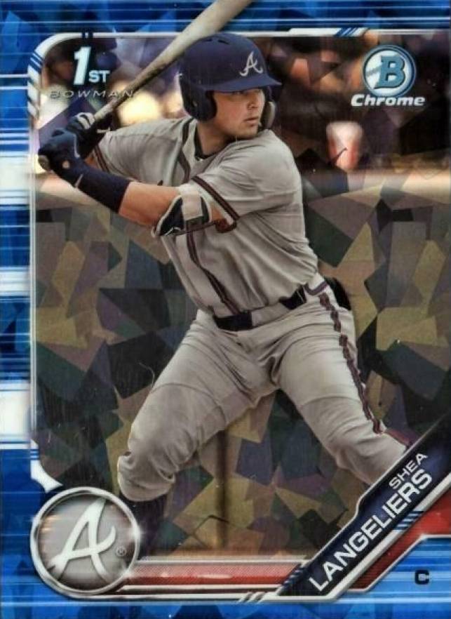 2019 Bowman Draft Chrome Sapphire Edition Shea Langeliers #BDC67 Baseball Card
