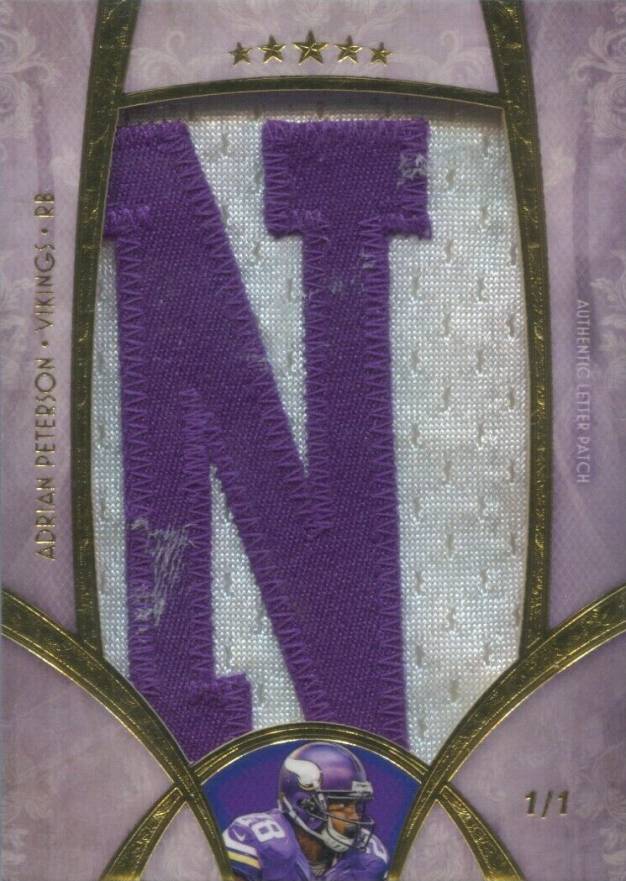 2013 Topps Five Star Letter Patch 1/1 Adrian Peterson #FSLAP Football Card