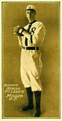1911 Zeenut Pacific Coast League Miller # Baseball Card