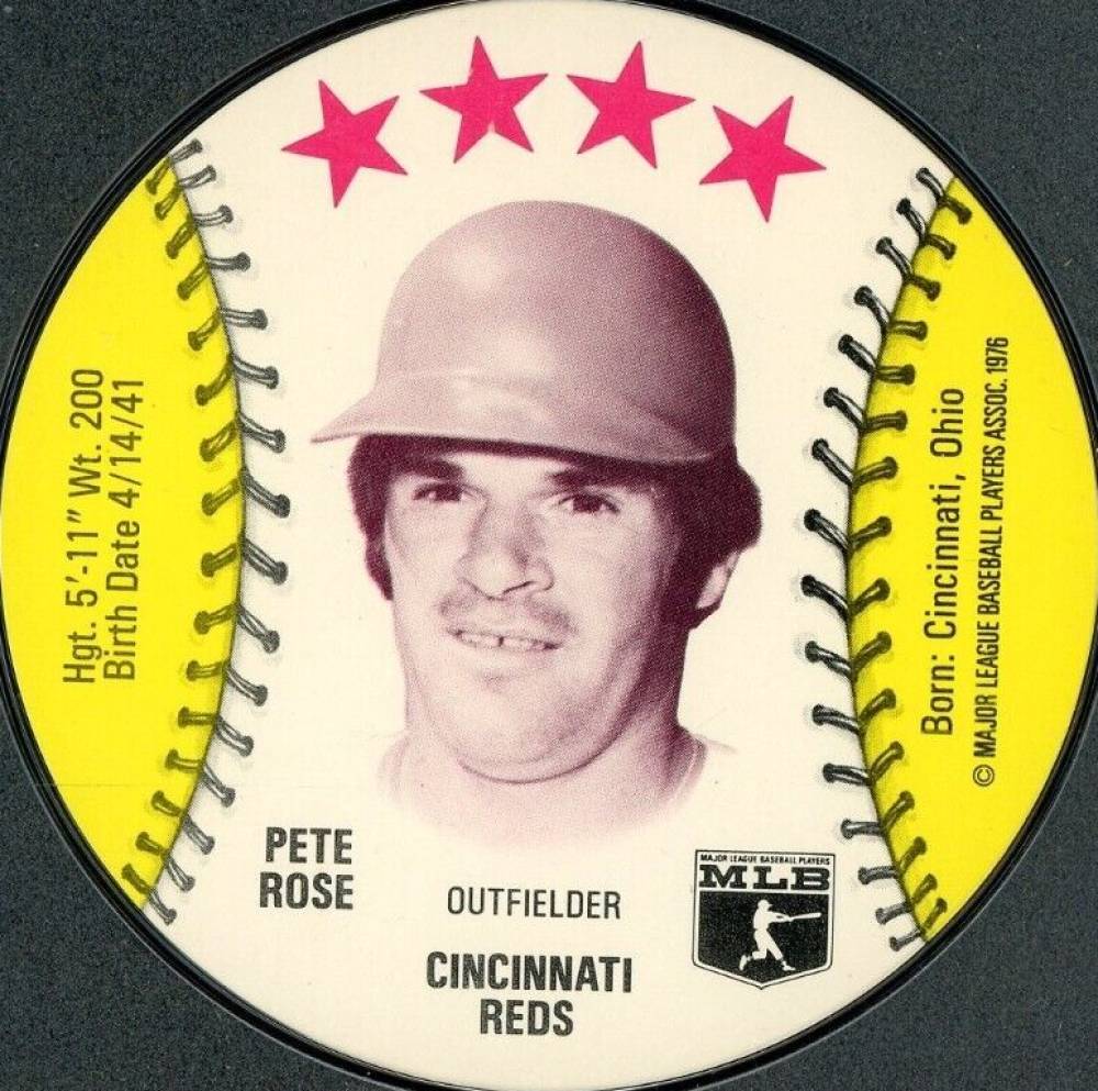 1976 MSA Sports Discs Pete Rose # Baseball Card