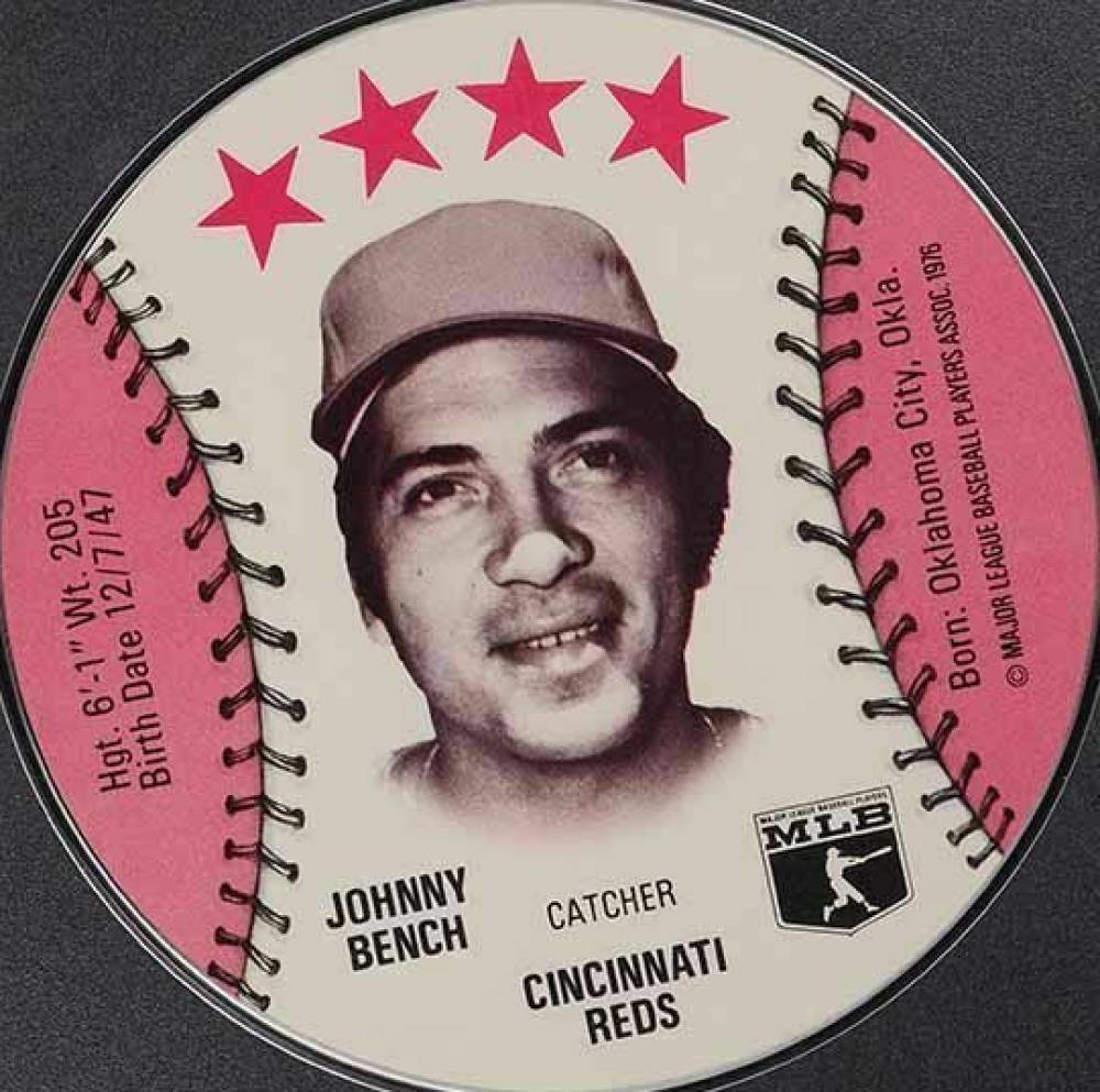 1976 MSA Sports Discs Johnny Bench # Baseball Card