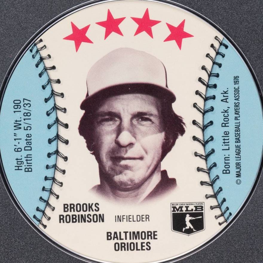 1976 MSA Sports Discs Brooks Robinson # Baseball Card