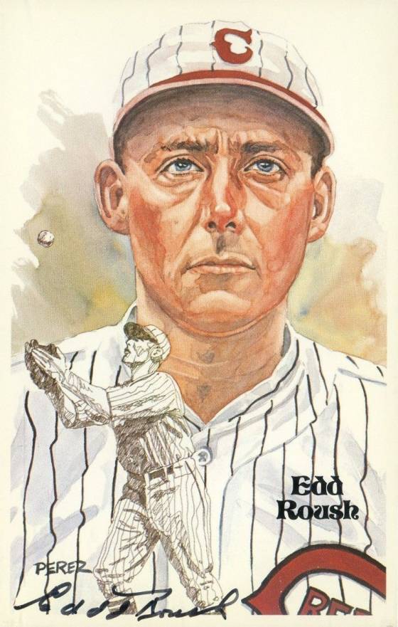 1980 Perez-Steele HOF Postcard Edd Roush #90 Baseball Card