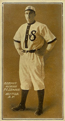 1911 Zeenut Pacific Coast League Sutor, S.F. # Baseball Card
