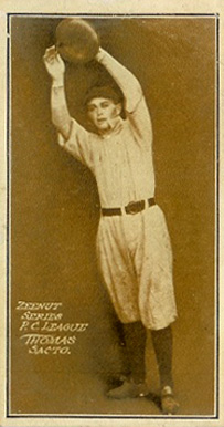 1911 Zeenut Pacific Coast League Thomas, Sacto. # Baseball Card