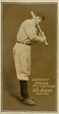 1911 Zeenut Pacific Coast League Van Buren, Sacto. # Baseball Card