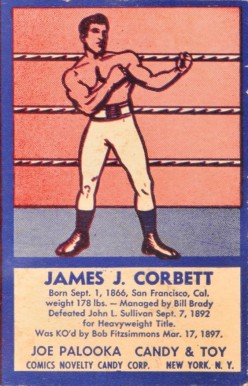 1950 Joe Palooka Boxers James Corbett # Other Sports Card