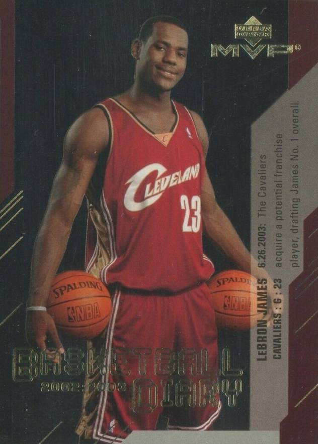 2003 Upper Deck MVP Basketball Diary Lebron James #BD13 Basketball Card