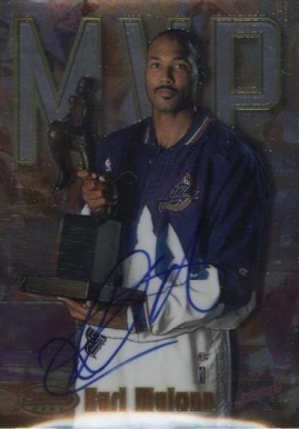 1997 Bowman's Best Certified Autograph Karl Malone #KM Basketball Card