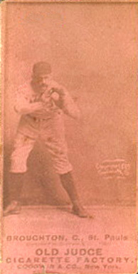 1887 Old Judge Broughton, C., St. Pauls #42-3b Baseball Card