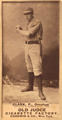 1887 Old Judge Clark, P., Omahas #77-10a Baseball Card