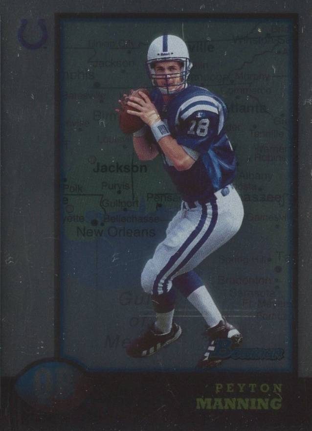 1998 Bowman Interstate Peyton Manning #1 Football Card