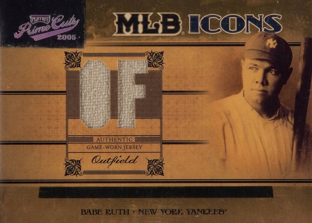 2005 Playoff Prime Cuts MLB Icons Material Babe Ruth #MLB2 Baseball Card