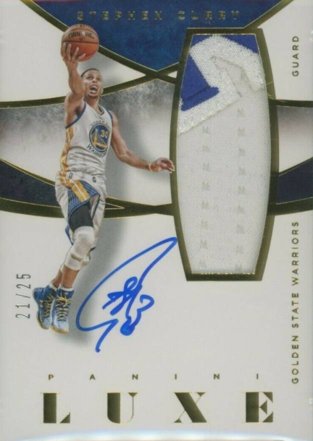 2014 Panini Luxe Memorabilia Autographs Stephen Curry #M-SC Basketball Card