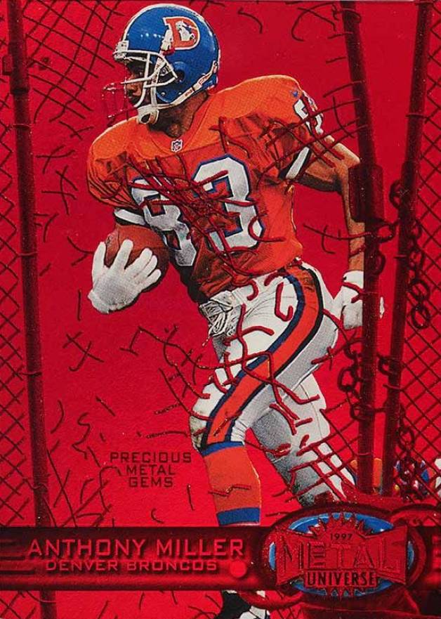 1997 Metal Universe Anthony Miller #166 Football Card