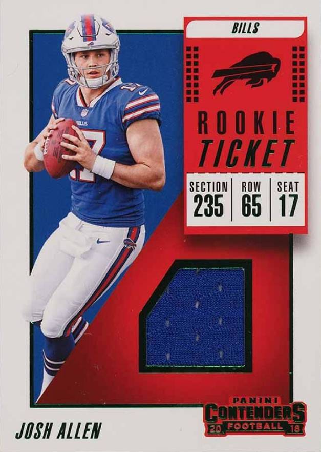 2018 Panini Contenders Rookie Ticket Swatches Josh Allen #RTS5 Football Card