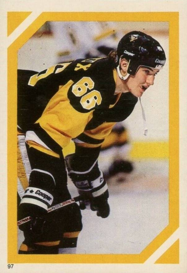 1985 O-Pee-Chee Sticker Mario Lemieux #97 Hockey Card
